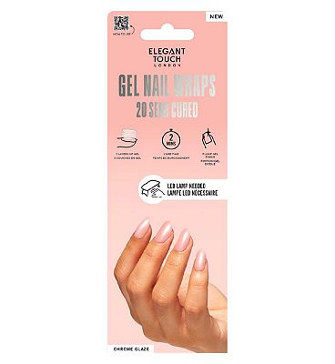 Elegant Touch Semi Cured Gel Nail Wraps Pristine Pearl 20s