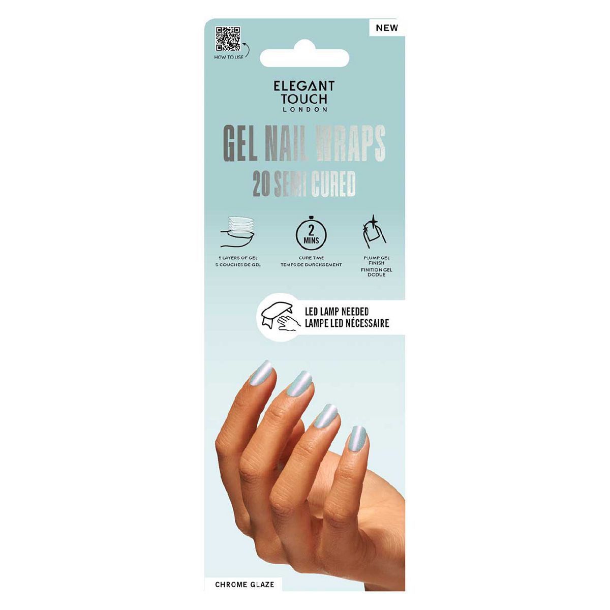 Elegant Touch Semi Cured Gel Nail Wraps Siren 20S