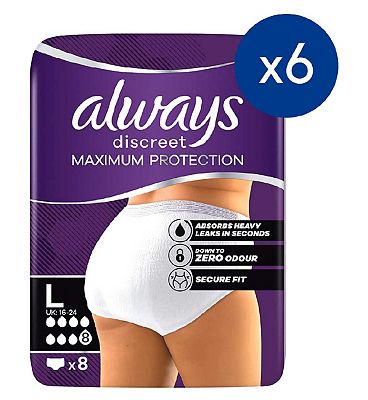 Always Discreet Pants Thick 6X8 L Bundle