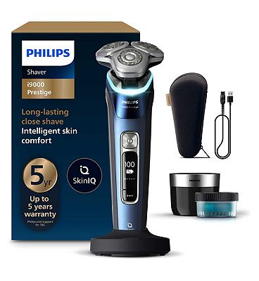 Philips Shaver i9000 Prestige, Wet & Dry Electric Shaver with Skin IQ, Lift & Cut, 360 Precision Raz