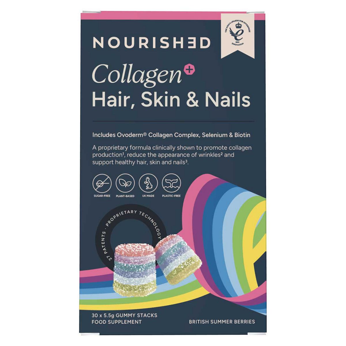 Nourished Collagen + Hair Skin & Nails Nutrient Stacks 30S