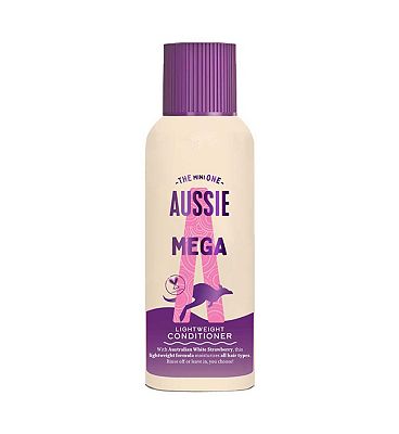 Aussie Mighty Mega Lightweight Conditioner 100ml. Daily Moisturiser for All Hair Types