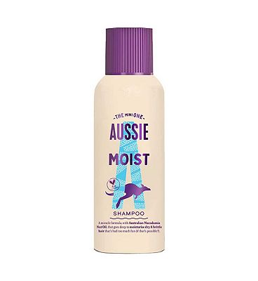 Aussie Miracle Moist Shampoo 100ml. Moisture-Quenching Formula to Revive Dry Hair