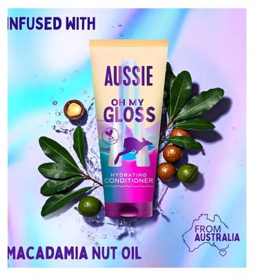 Aussie Oh My Gloss Hydrating Conditioner 275ml. Softens and Smooths Dry Hair (8)