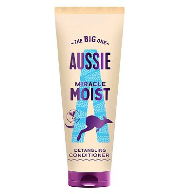 Aussie Miracle Moist Detangling Conditioner 275ml. Moisturising Formula to Revive Dry Hair