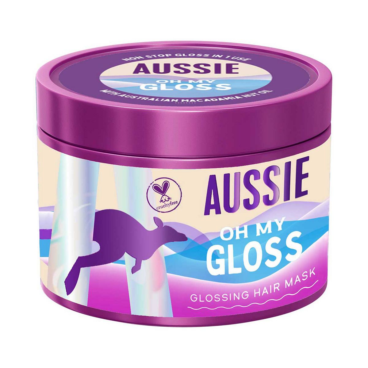 Aussie Oh My Gloss Glossing Hair Mask 500Ml. Moisturises Dry And Dull Br/>