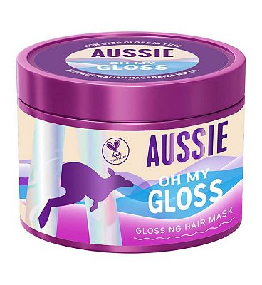 Aussie Oh My Gloss Glossing Hair Mask 500ml. Moisturises Dry and Dull Hair