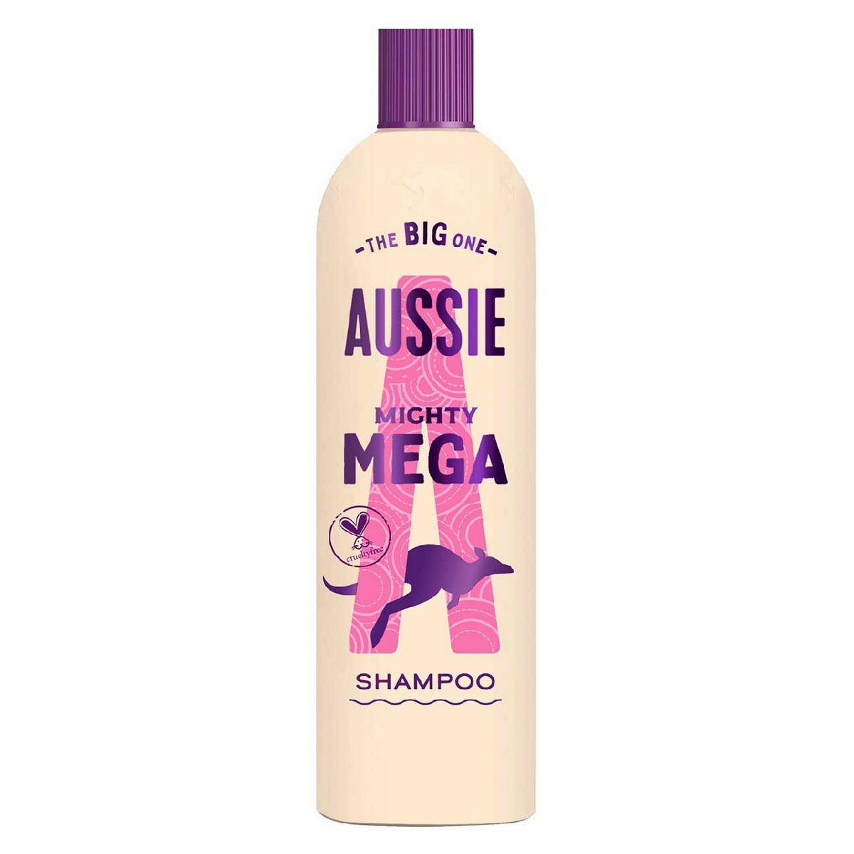 Aussie Mighty Mega Shampoo 400Ml. Gently Cleansing For Soft And Shiny Hair. Infused With Australian White Strawberry