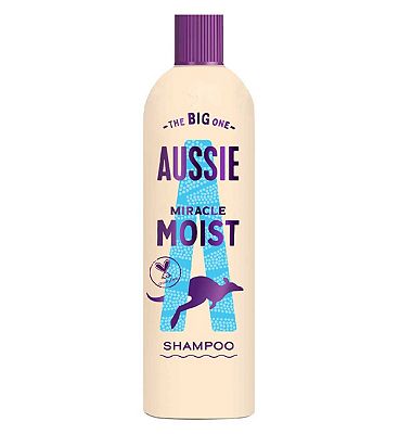 Aussie Miracle Moist Shampoo 400ml. Moisture-Quenching Formula to Revive Dry