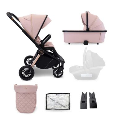 My Babiie MB450 2in1 Pushchair and Carrycot Pastel Pink Boots