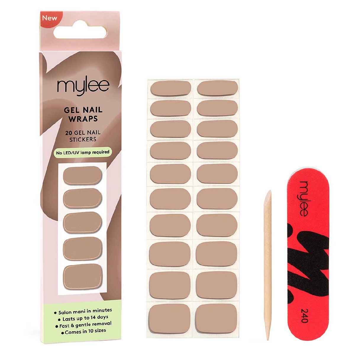 Mylee Gel Nail Wraps Cozy Nights 20Pcs