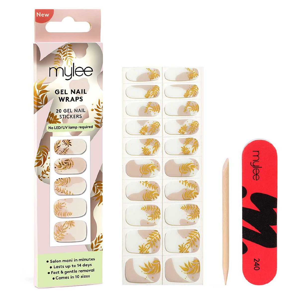 Mylee Gel Nail Wraps Nature Time 20Pcs