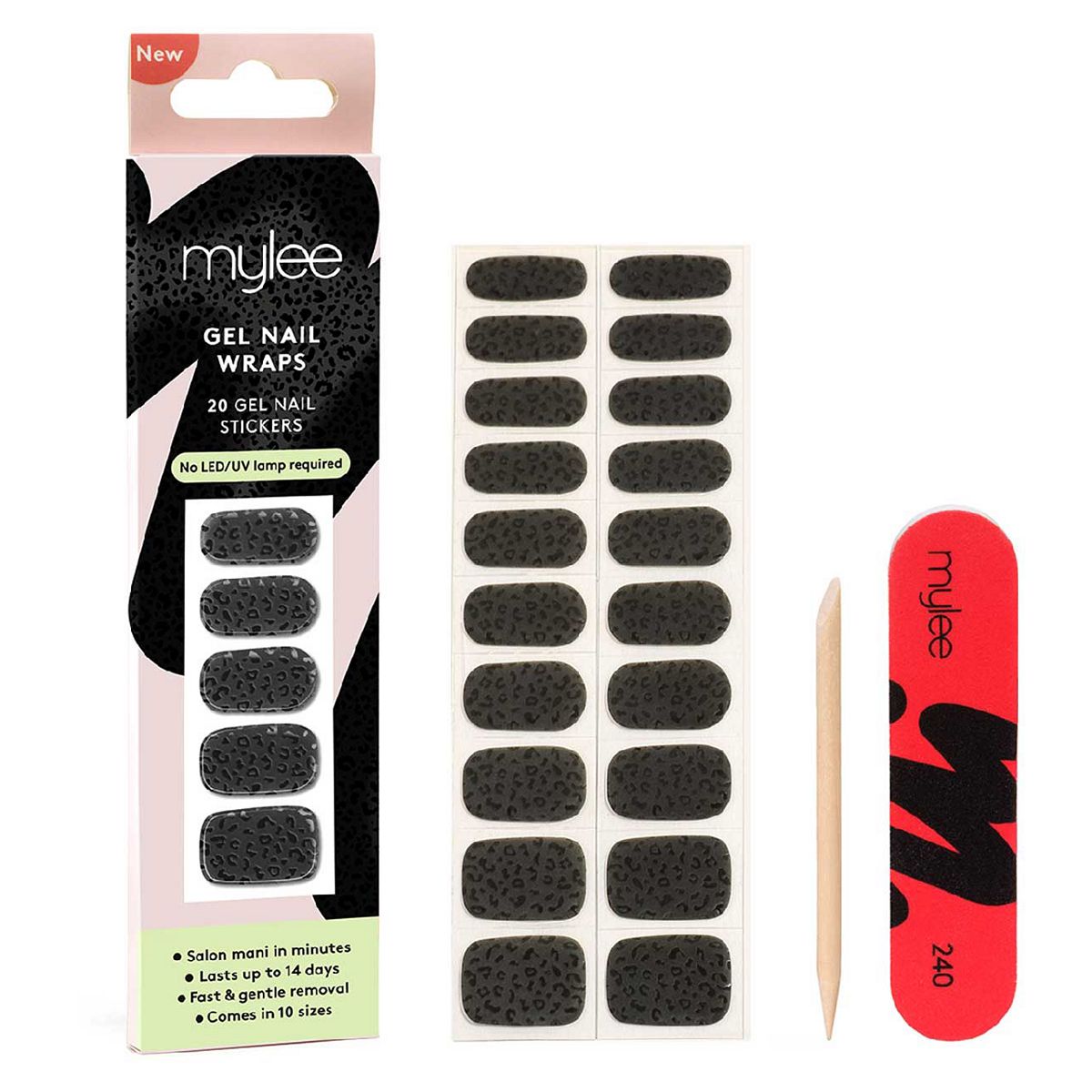 Mylee Gel Nail Wraps Wild At Heart X20