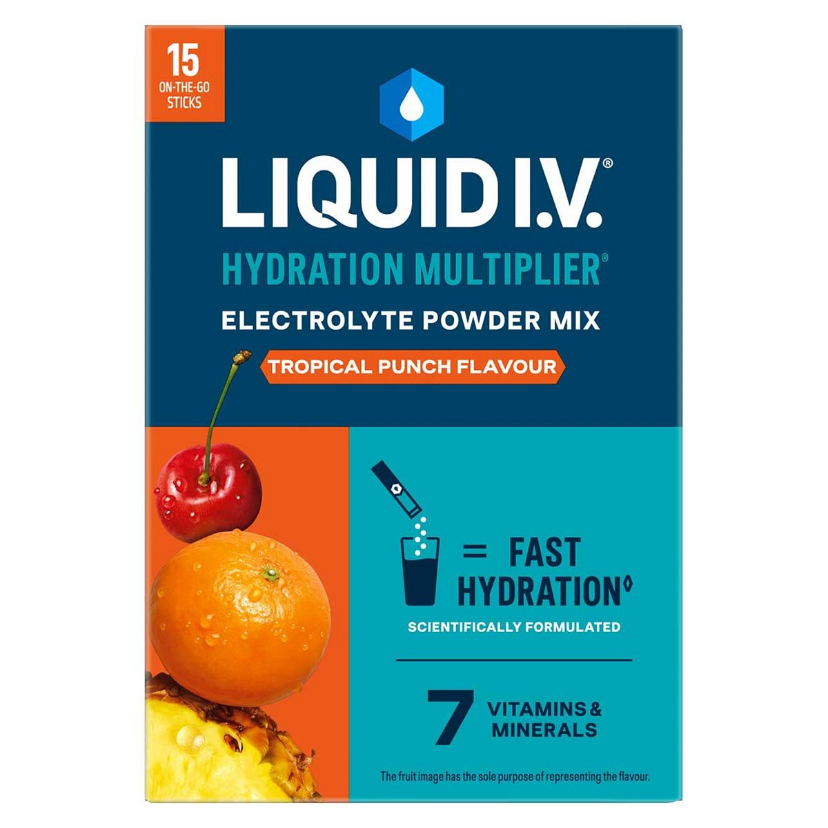Liquid Iv Liquid I.v. Hydration Multiplier Electrolyte Powder Mix Tropical Punch 15 Sachets