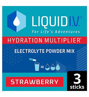 Liquid I.V. Hydration Multiplier Electrolyte Powder Mix Strawberry 3 Sachets