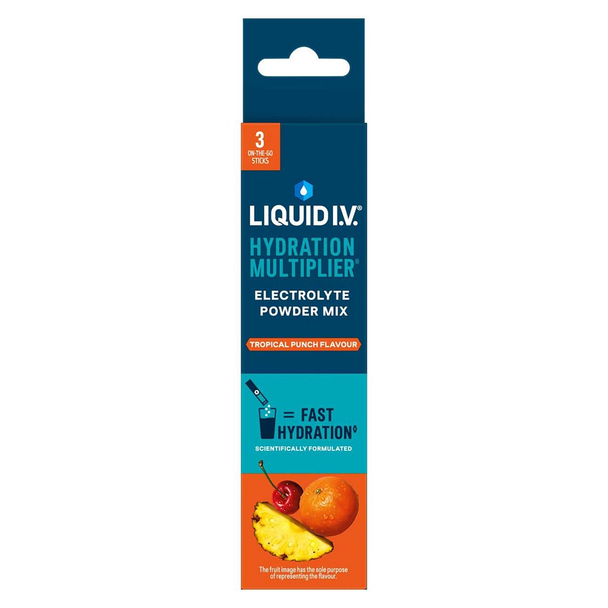 Liquid Iv Liquid I.v. Hydration Multiplier Electrolyte Powder Mix Tropical Punch 3 Sachets