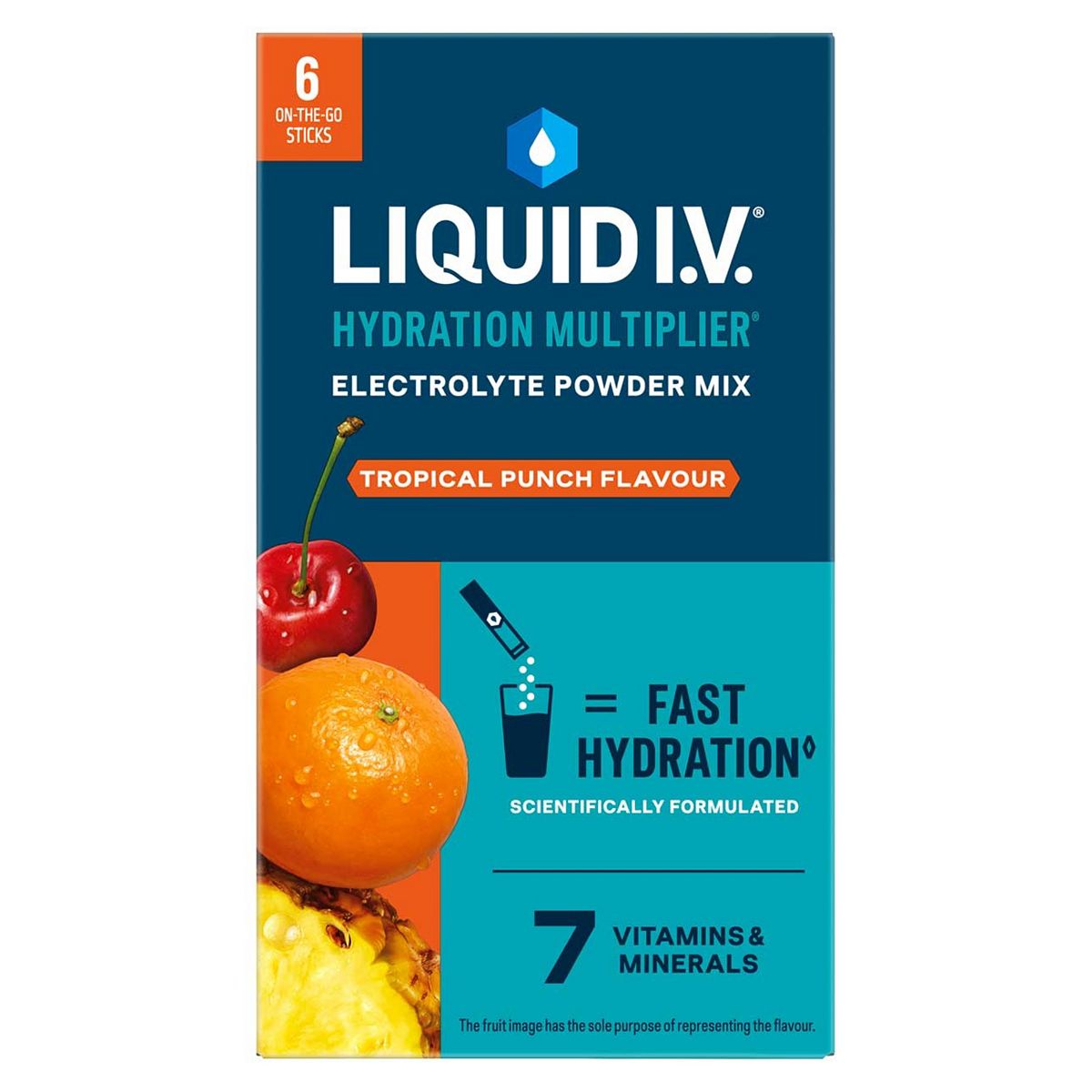 Liquid Iv Liquid I.v. Hydration Multiplier Electrolyte Powder Mix Tropical Punch 6 Sachets