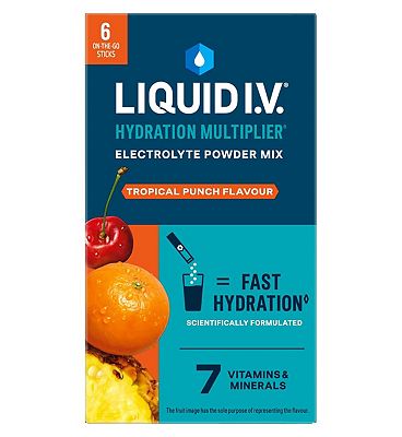 Liquid Iv Liquid I.v. Hydration Multiplier Electrolyte Powder Mix Tropical Punch 6 Sachets