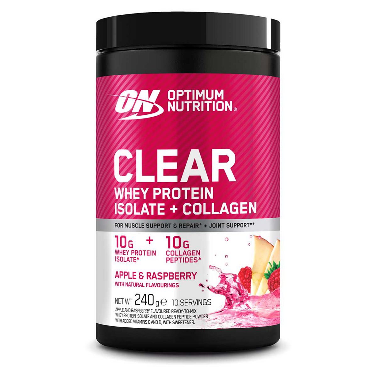 Optimum Nutrition Clear Whey And Collagen Apple Raspberry 240g