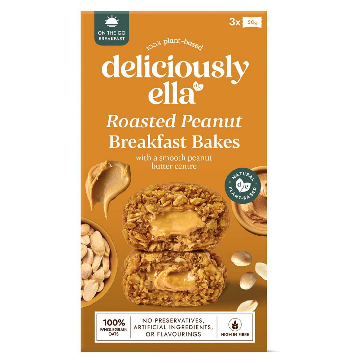 Deliciously Ella Peanut Butter Breakfast Bakes 50G 3S