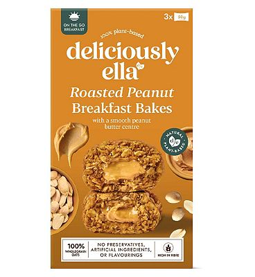Deliciously Ella Peanut Butter Breakfast Bakes 50g 3s