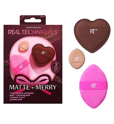 Real Techniques Matte & Merry Puff Brush Set