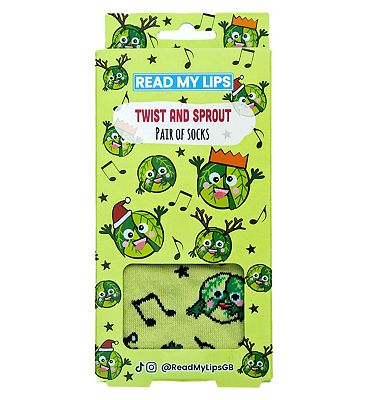 Read My Lips Twist And Sprout Pair Of Socks 1s