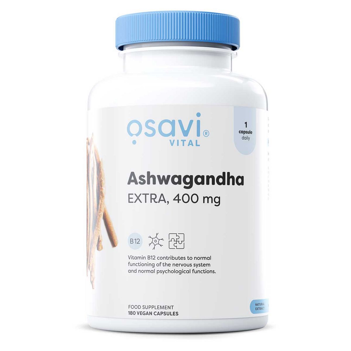 Osavi Ashwagandha Extra 400Mg Vegan Capsules - 180 Servings