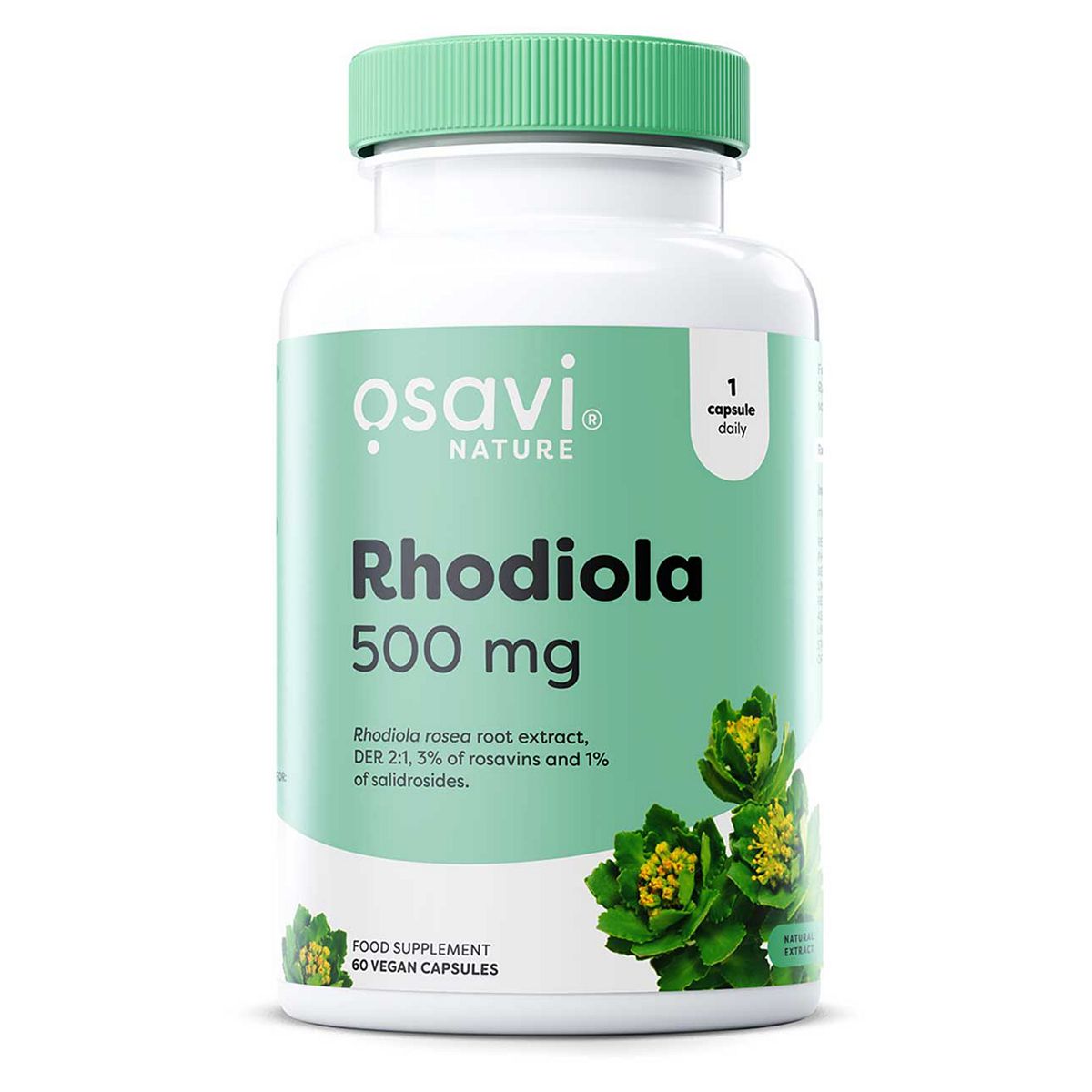 Osavi Rhodiola 500Mg Vegan Capsules - 60 Servings