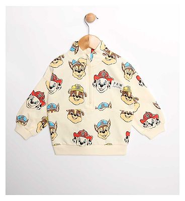 Paw Patrol All Over Print Quarter Zip Sweatshirt  5-6 Years