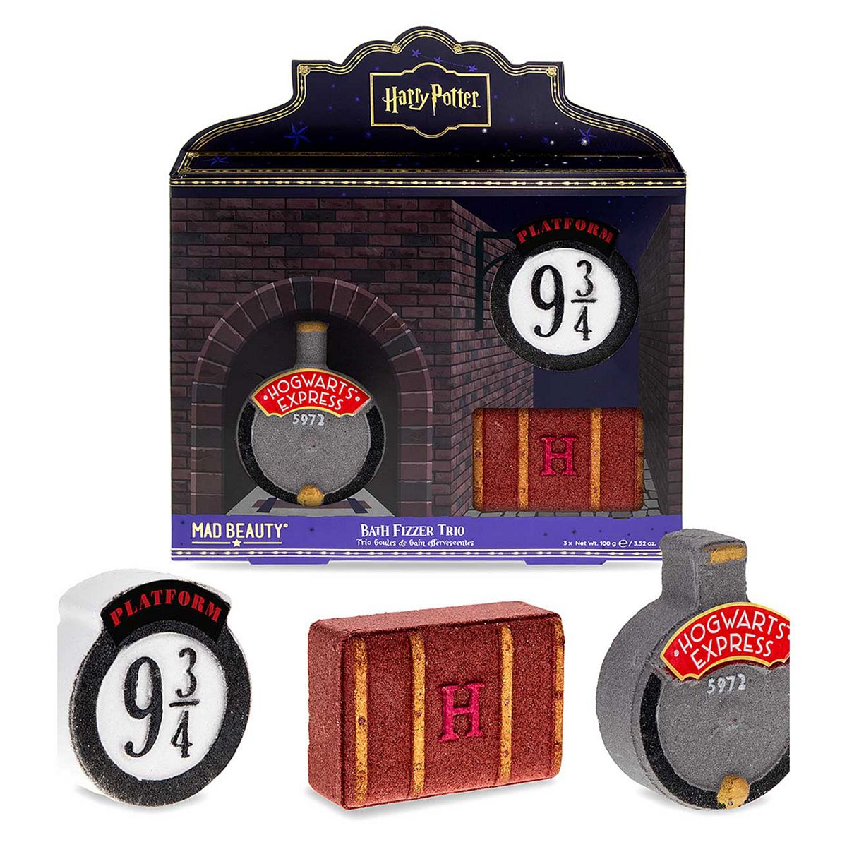 Mad Beauty Warner Brothers Harry Potter Bath Fizzer Trio