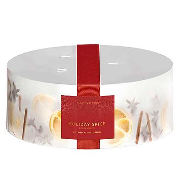 Blossom & Wood Inclusion Candle - Holiday Spice 1200g