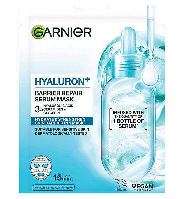 Click to view product details and reviews for Garnier Hyaluron Barrier Repair Tissue Mask 28g.