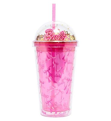Skinnydip London Barbie Tumbler With Straw & Cosmic Shaker Glitter Dome