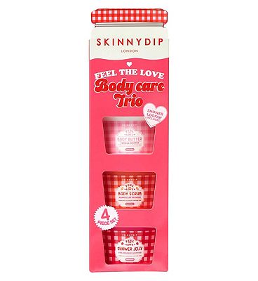 Skinnydip London Supermarket Jam Trio and Exfoliating Gloves Body Care Set