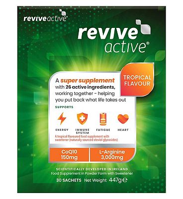 Click to view product details and reviews for Revive Active With Coq10 L Arginine Multivitamins Minerals Antioxidants 1 Months Supply 30 Sachets.