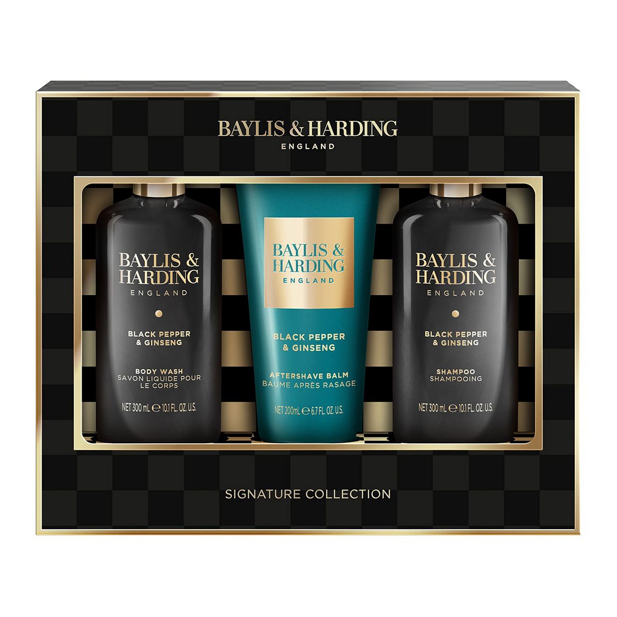 Baylis & Harding Black Pepper & Ginseng Men's Luxury Bathing Trio Gift Set