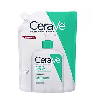 Click to view product details and reviews for Cerave Foaming Cleanser Refill Pouch With Niacinamide For Normal To Oily Skin 473ml.
