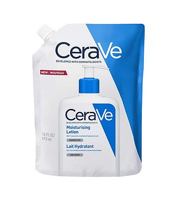 CeraVe Daily Moisturising Lotion Refill Pouch with Hyaluronic Acid & Ceramides for Normal to Dry Skin 473ml (2)