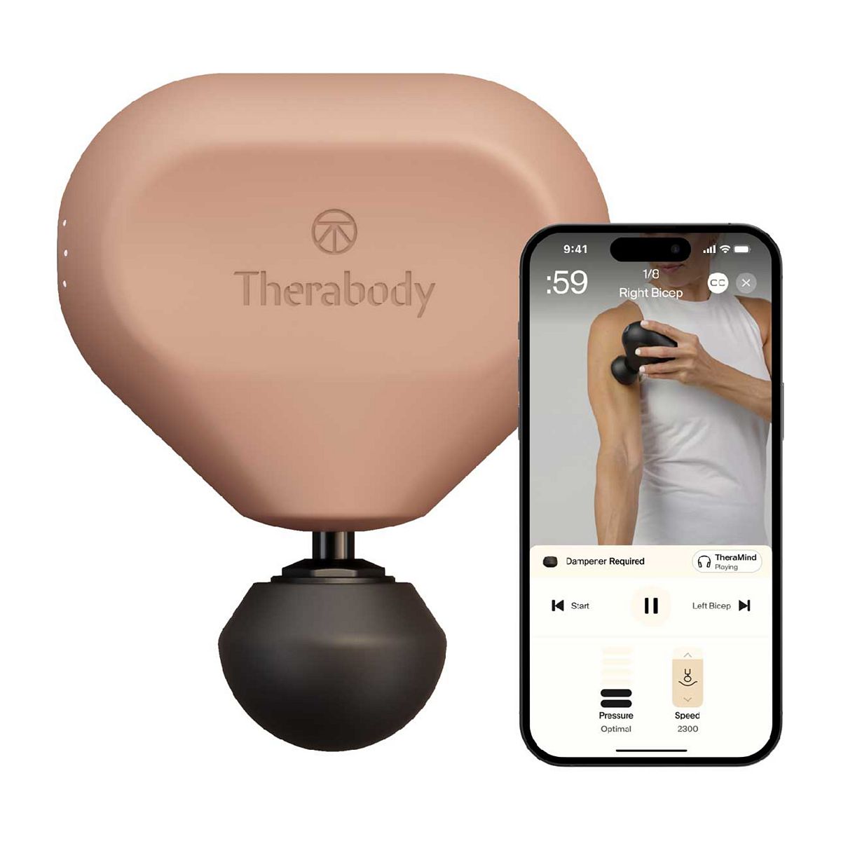 Theragun Therabody Mini 3Rd Generation Ultra-Portable Massage Gun Desert Rose