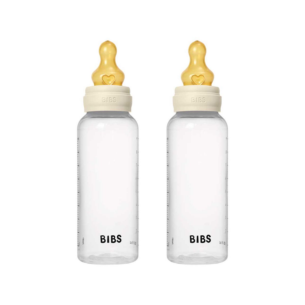 Bibs Baby Bottle Complete Set Latex Ivory 270Ml - 2 Pack