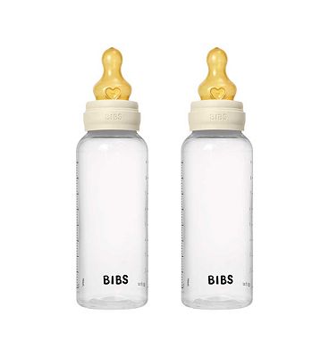 BIBS Baby Bottle Complete Set Latex Ivory 270ml - 2 Pack