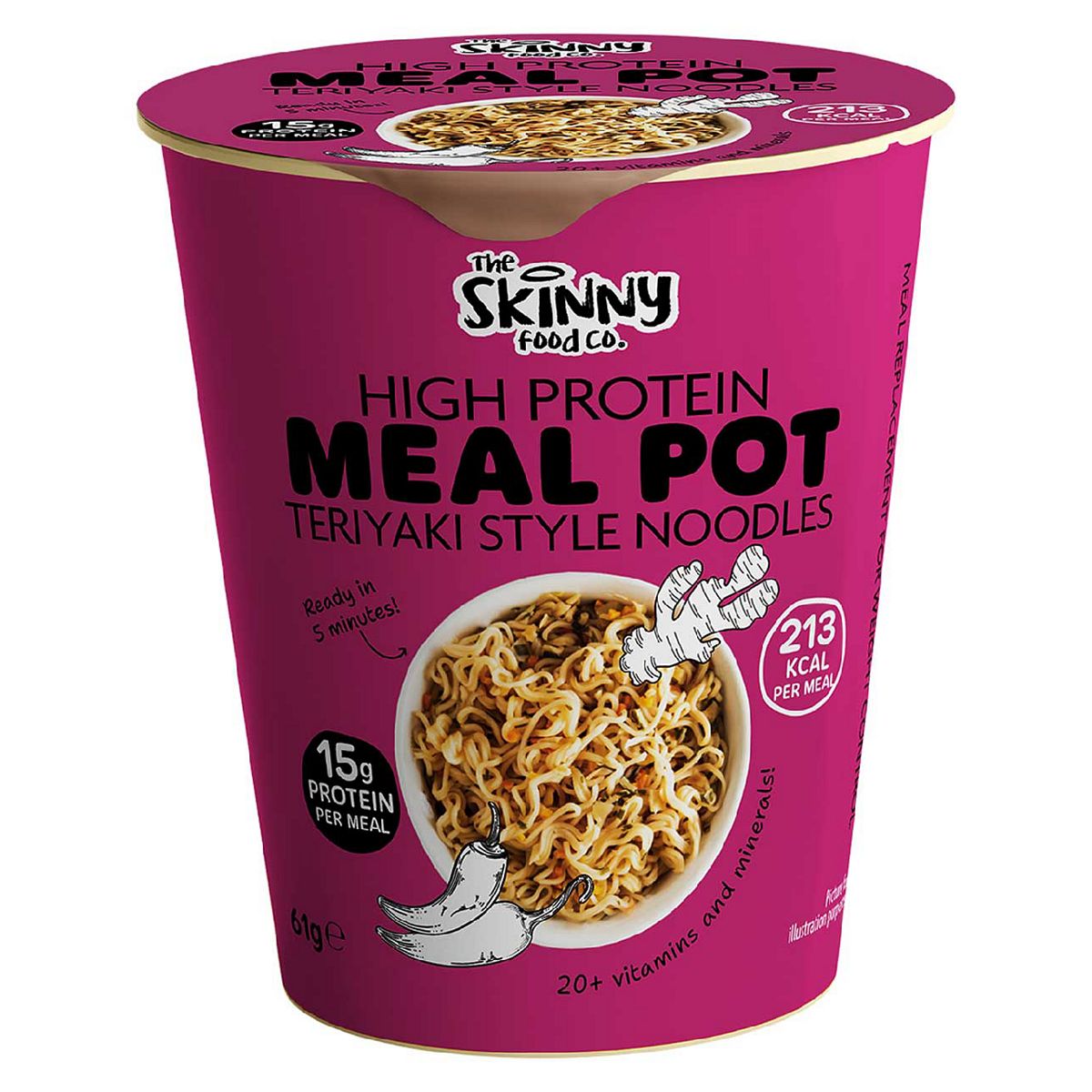 Skinny Food Co High Protein Teriyaki Noodles Pot 61G