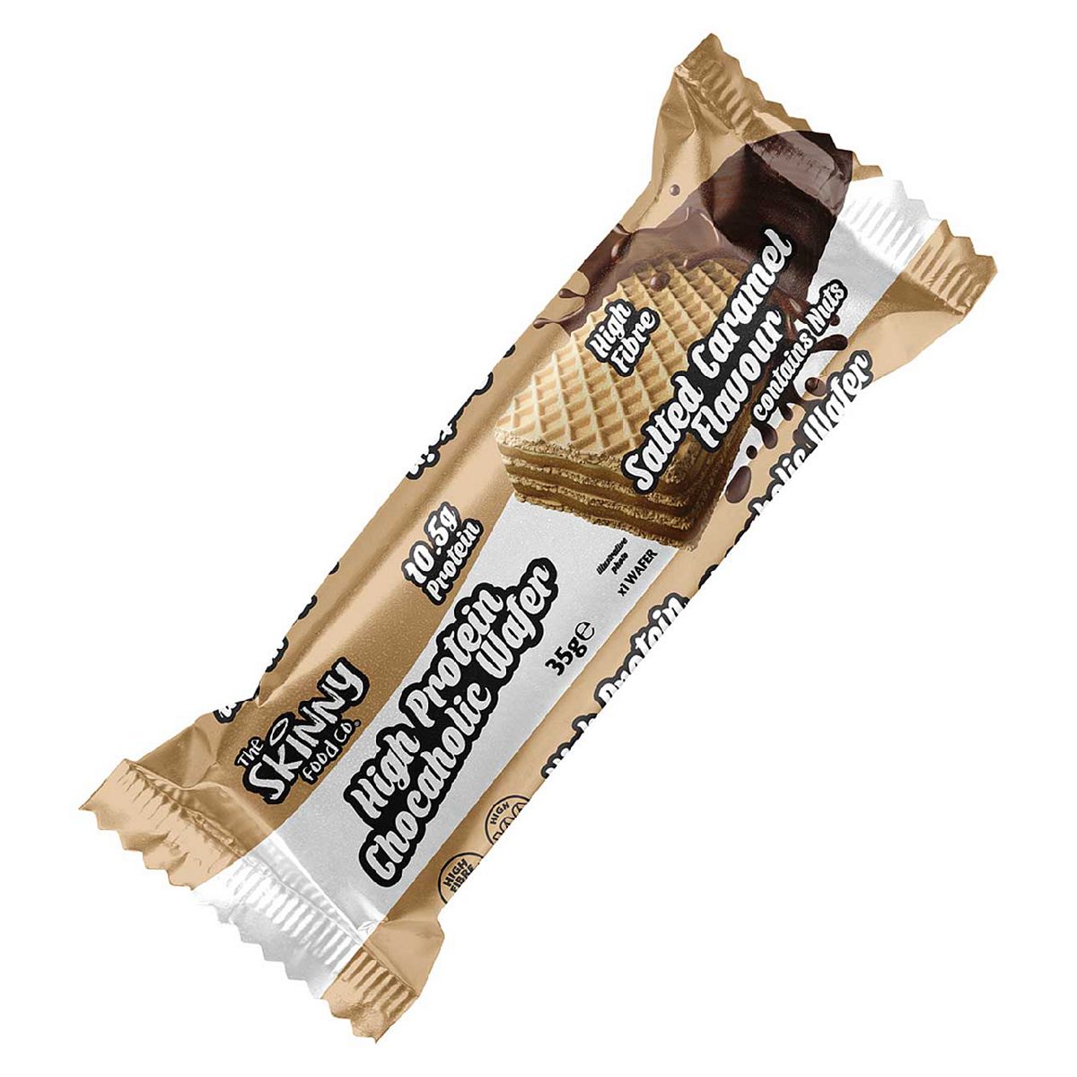 Skinny Food Co High Protein Wafer Salted Caramel 35G