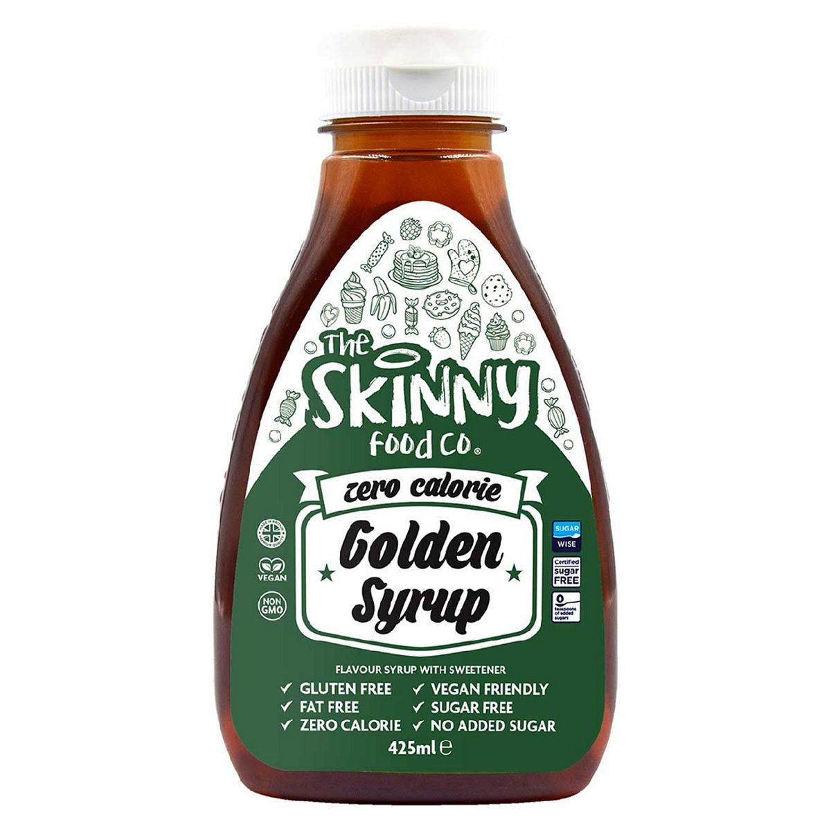 Skinny Food Co Golden Syrup Zero-Calorie Sugar-Free Skinny 425Ml