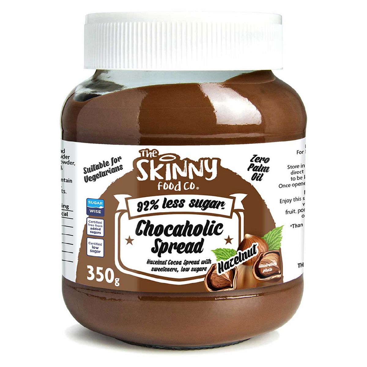 Skinny Food Co Chocoholic Hazelnut Low-Sugar Spread 350G