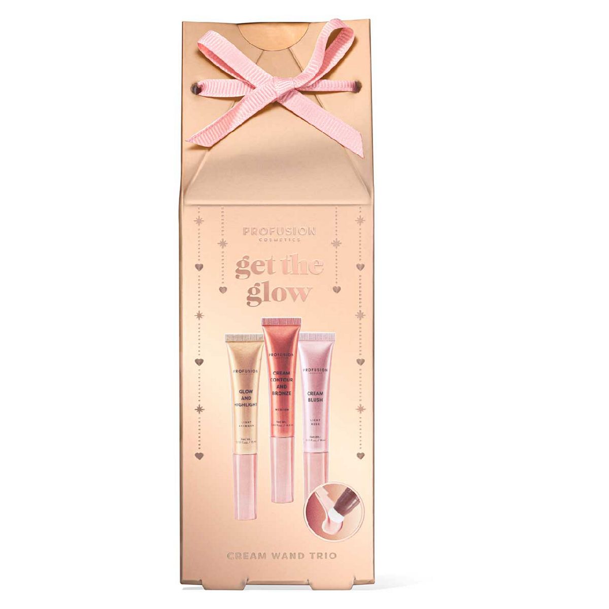Profusion Get The Glow - Cream Wand Trio Blush, Bronzer, Highlighter
