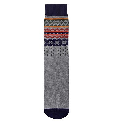 Threads Fair Isle Slipper Sock, One Size 8-11