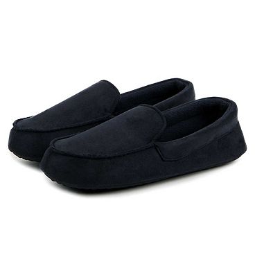 Threads Men's Moccasin Slippers, Shoe Size 8-9