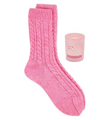 Studio Noel Ladies Sock & Scented Candle Set